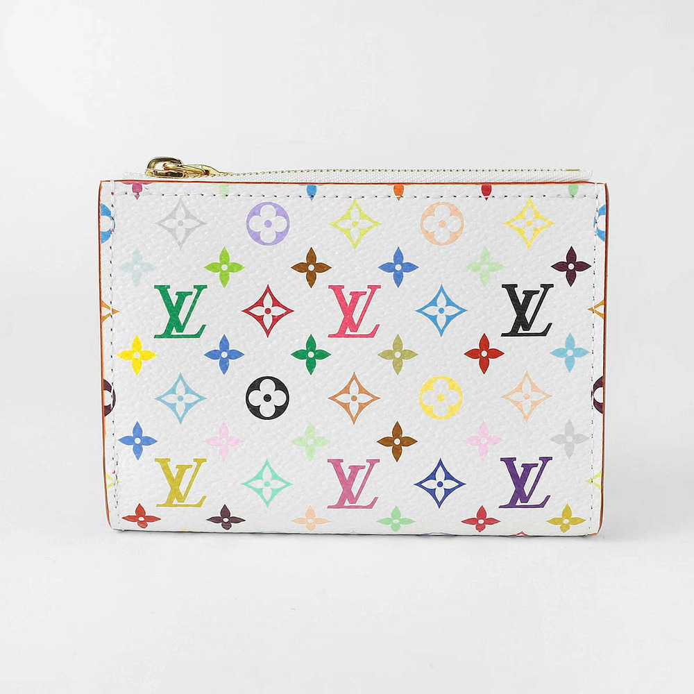 Louis Vuitton Bifold Wallet Takashi Murakami Portefeuille Lisa Leather White